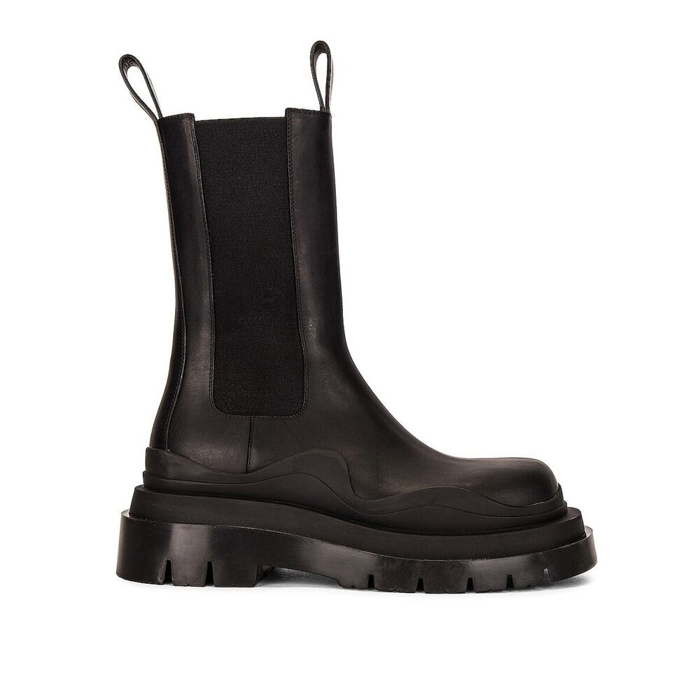 Bottega Veneta Chunky Black Tire Boots Size 38.5 EU / US 8.5